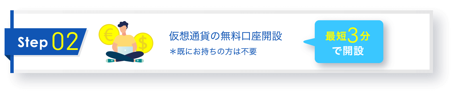 仮想通貨の無料口座開設