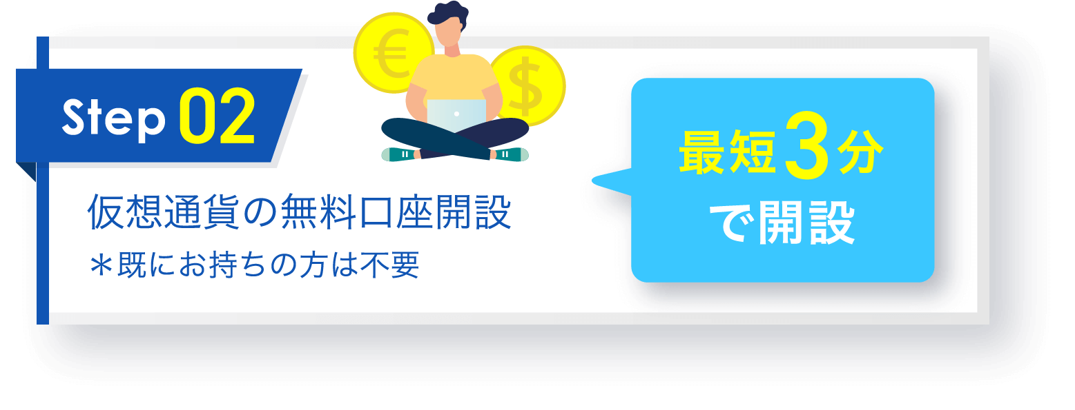 仮想通貨の無料口座開設